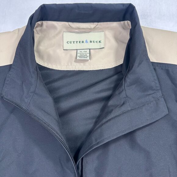 Cutter & Buck Mens Black & tan Full-Zip Light Jacket W/ Pockets oversized XL‎ - Picture 14 of 14